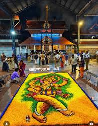 Traditional pookalam floral design
