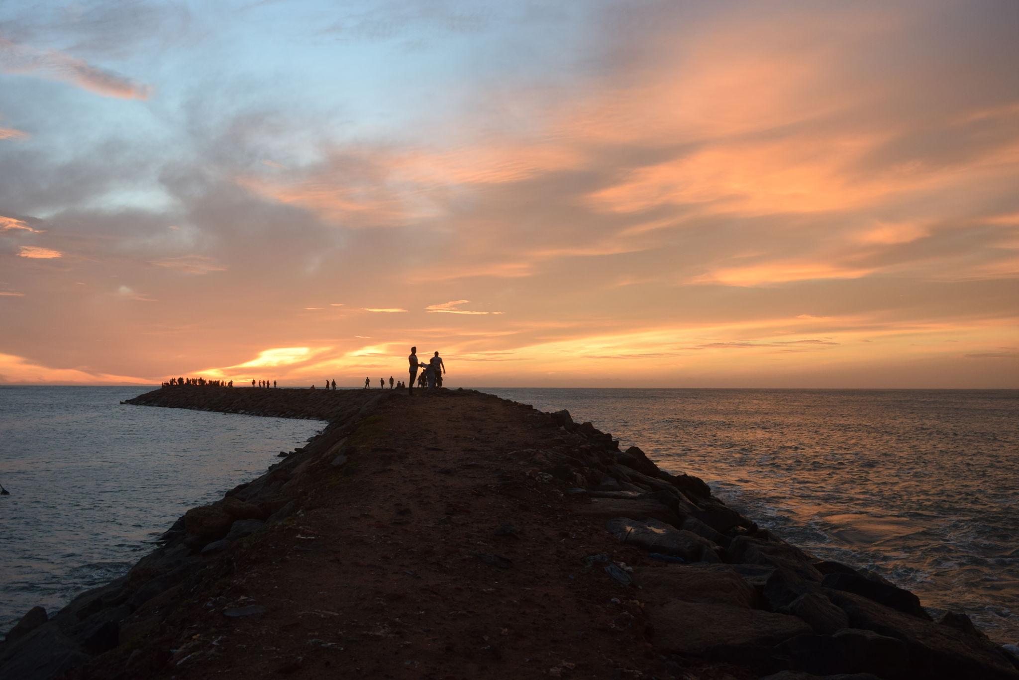 Scenic view of Kanyakumari coastline